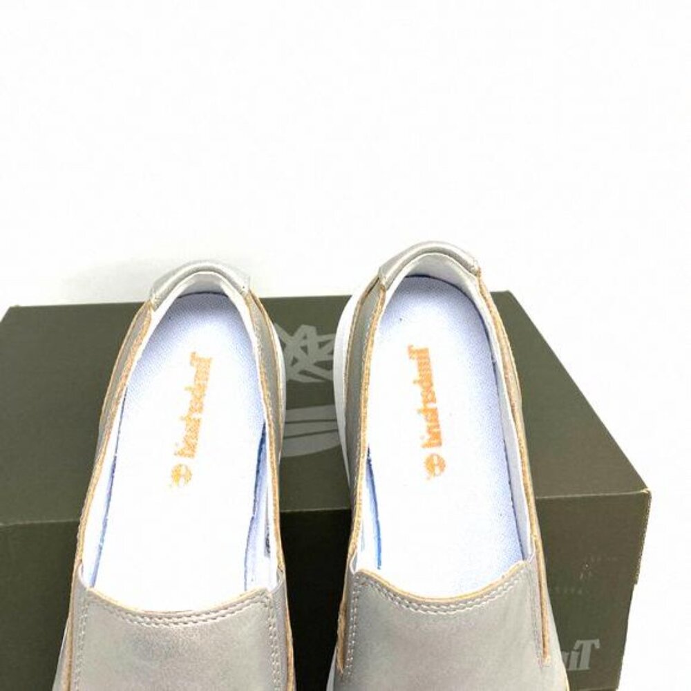 💖MEGA SALE💖Timberland WOMEN TB 0A24WV BZ3 Atlanta Silver Medium Slip-on Green - Picture 5 of 12